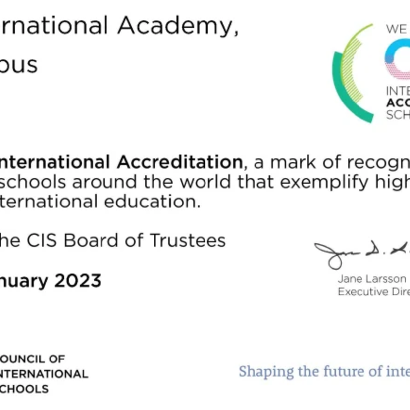 【速報！】関西国際学園が世界的なインターナショナルスクール認定組織CISから認定を取得！